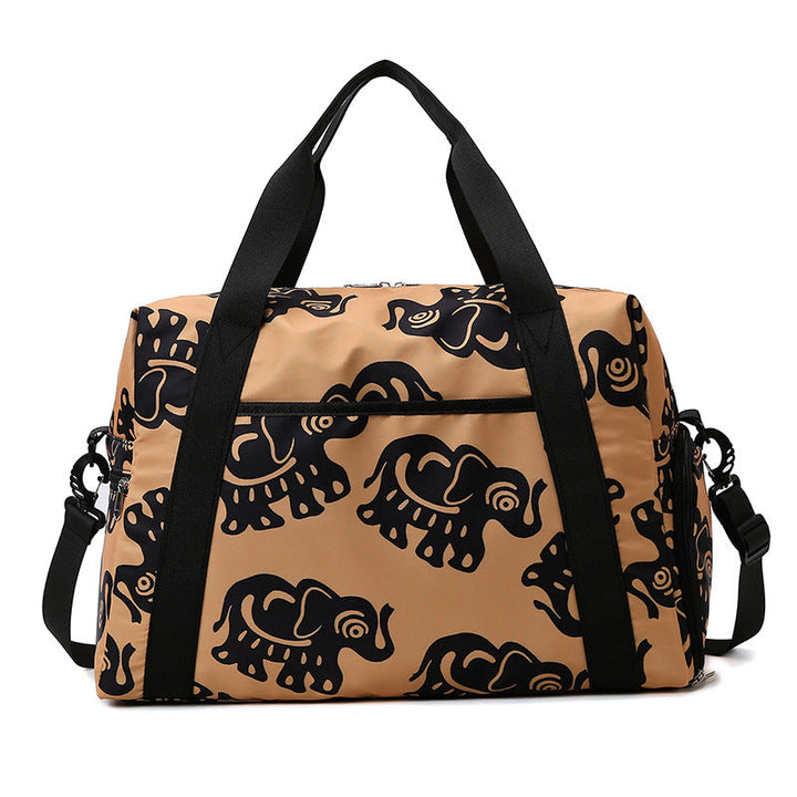 Sporty travel bag with playful elephant pattern Kalsten
