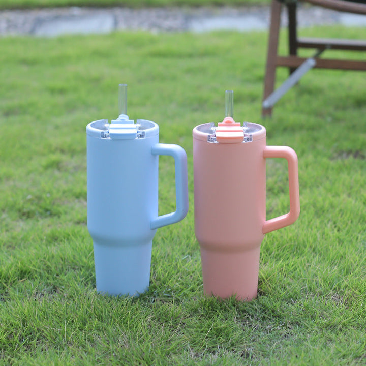 Women's insulated cup with handle and straw Kalsten