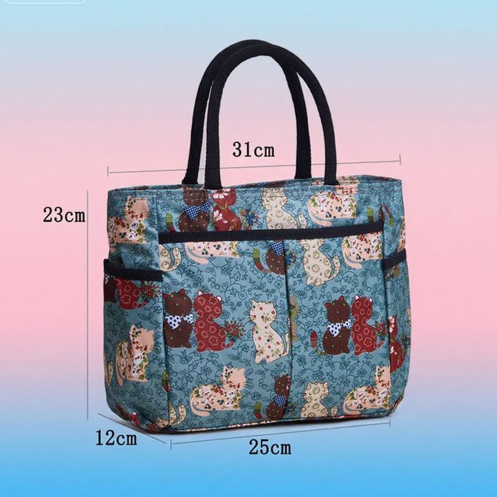 Multi-Pocket Candy Print Tote Bag Kalsten