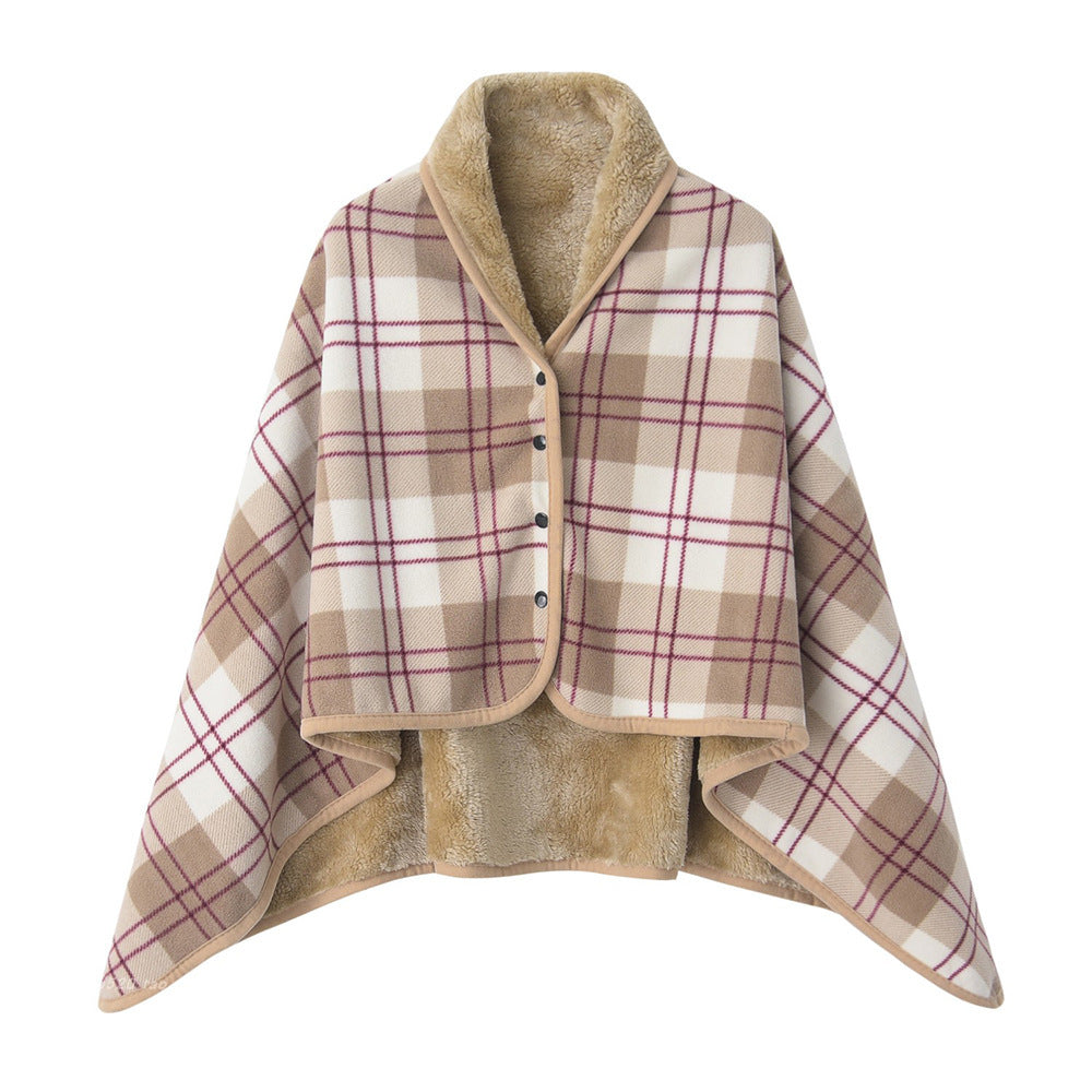Ladies' wrap blanket made of cozy wool blend Kalsten