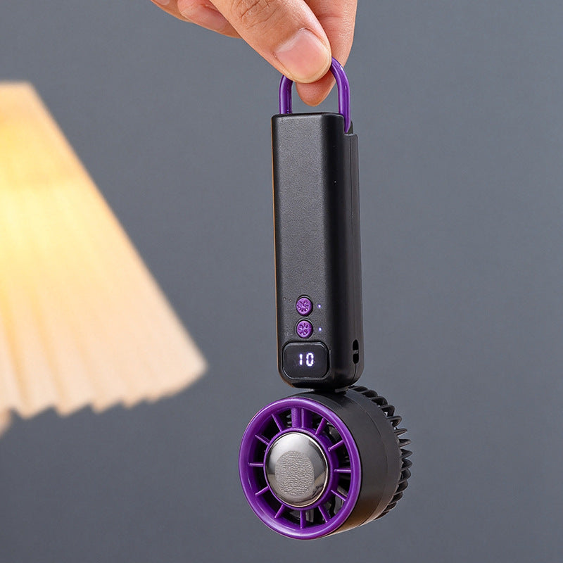 Women's Portable USB Hand Fan with Digital Control Display Kalsten