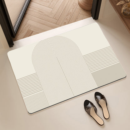 Geometric Pattern Textured Bath Mat Acalora