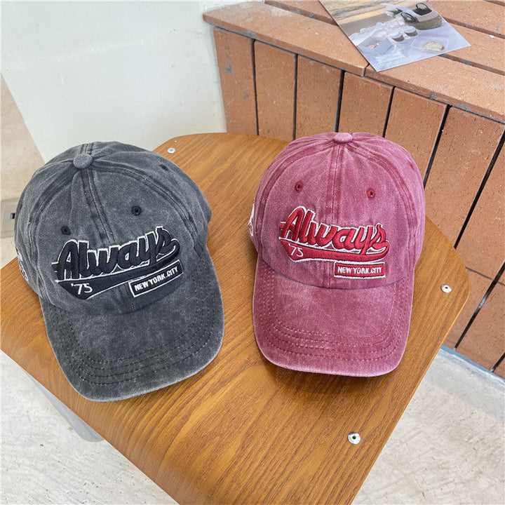 Men's Vintage-Inspired Distressed Cotton Baseball Cap Kalsten