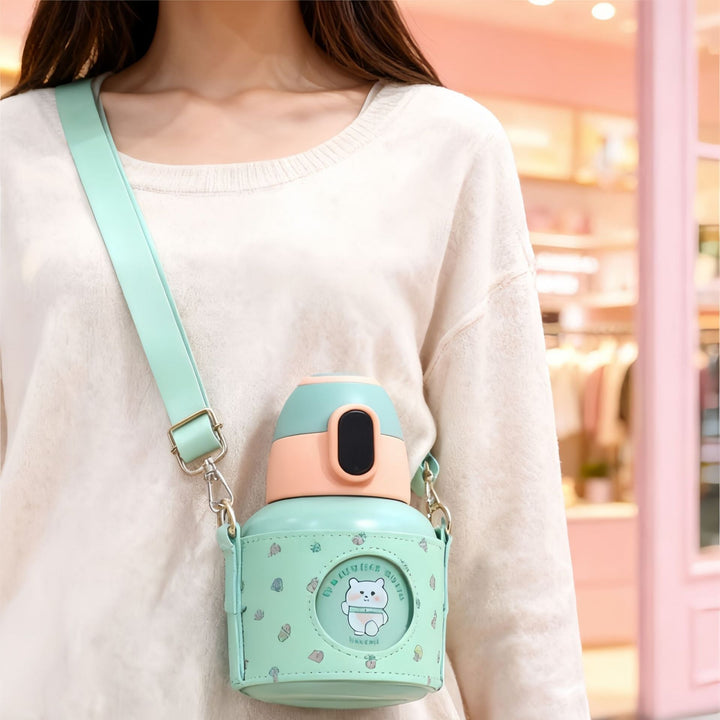 Insulated water bottle with practical carrying strap and cute design Kalsten