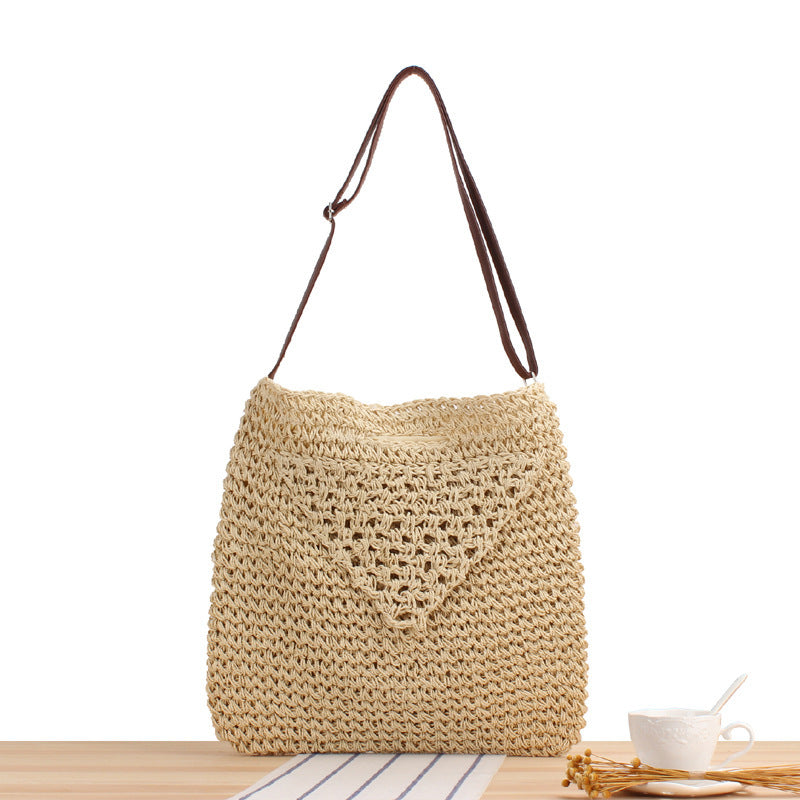 Beach bag with handwoven design Kalsten