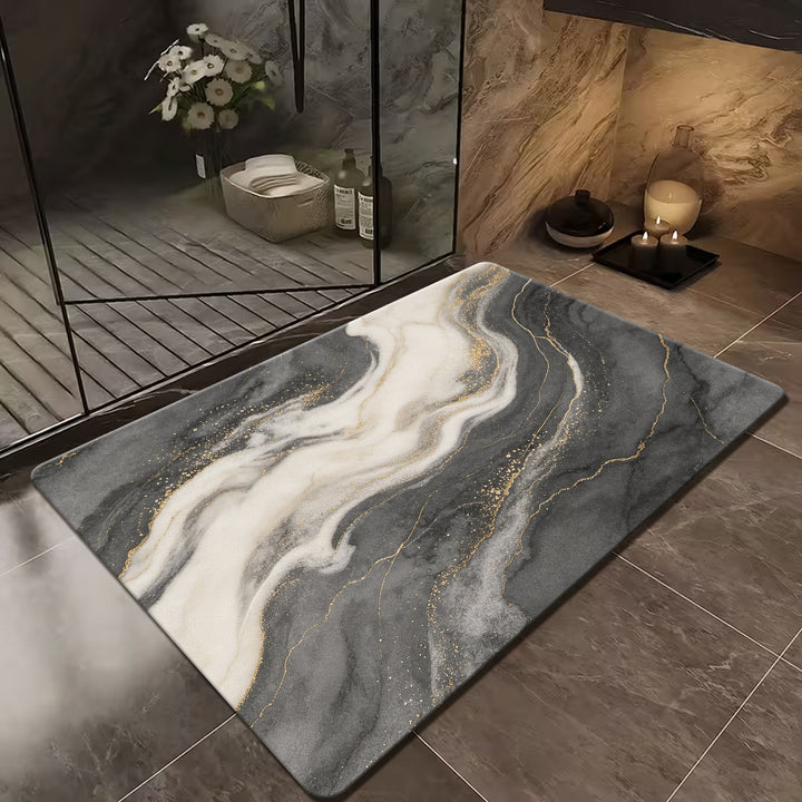 Luxurious Marble Design Bath Mat