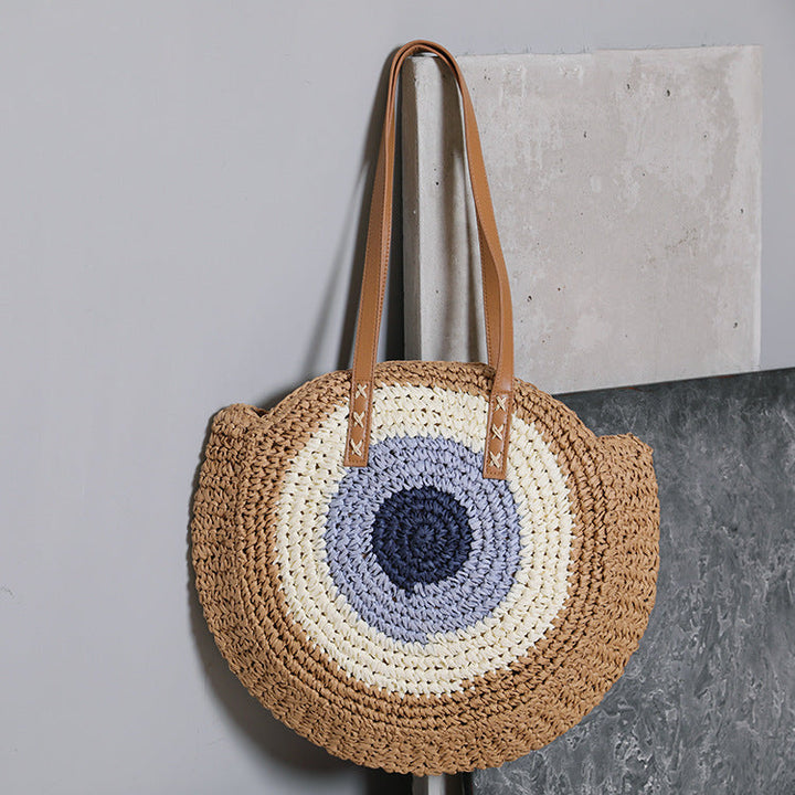 Round Basket Bag with Modern Design Kalsten