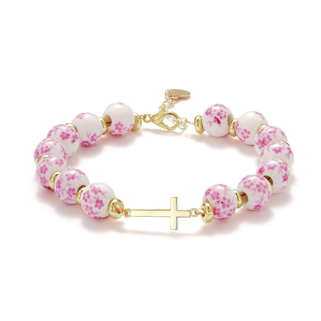 Floral Beaded Charm Bracelet Kalsten