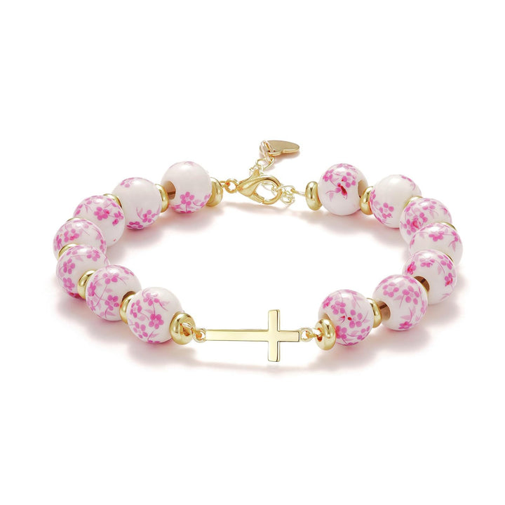 Floral Beaded Charm Bracelet Kalsten