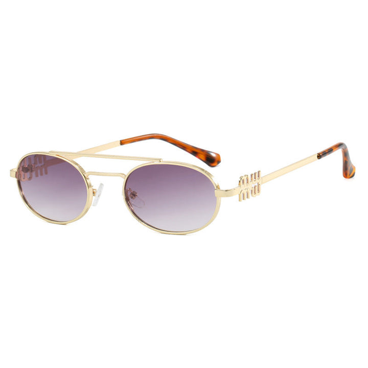 Women's elegant oval sunglasses with luxurious metal frame Kalsten