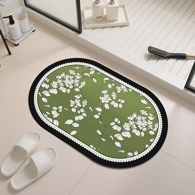 Floral Design Anti-Slip Bath Mat Kalsten