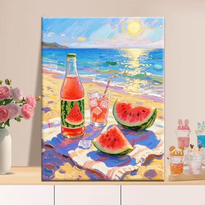 Vibrant Beach-Themed Canvas Art Kalsten