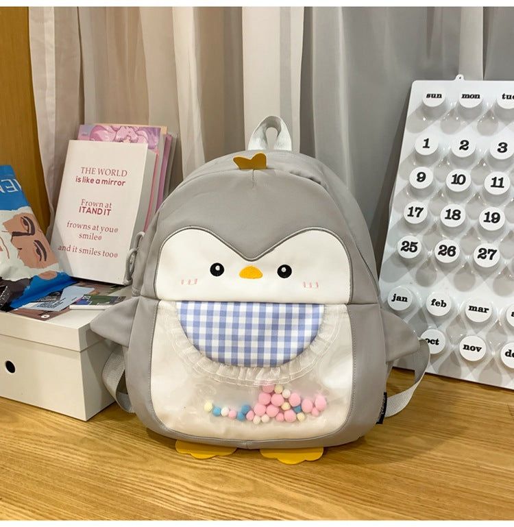 Children's Cute Penguin-Themed Mini School Backpack