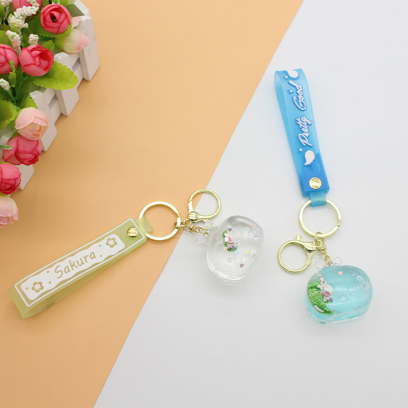 Unisex keychain with detailed water motif Kalsten