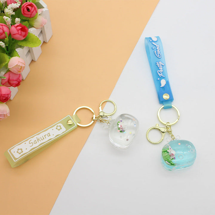 Unisex keychain with detailed water motif Kalsten