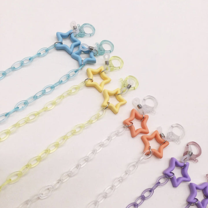 Fashionable glasses holder chain with star pendants Kalsten