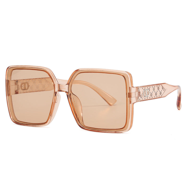 Ladies fashionable square sunglasses with transparent design Kalsten