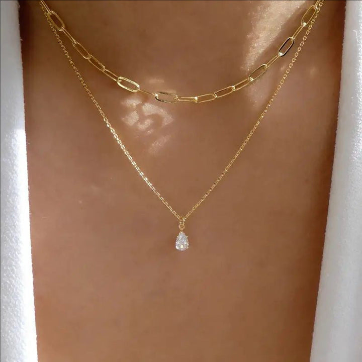 Layered Link Chain Necklace Kalsten
