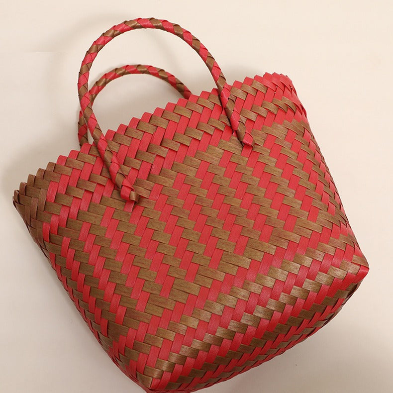 Braided Tote Bag in Rustic Design Kalsten