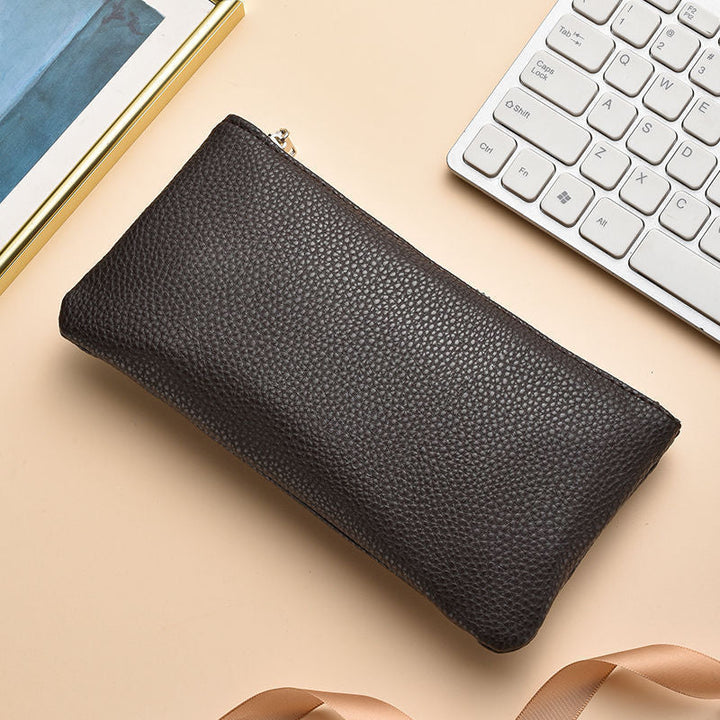Premium Leather Zippered Pencil Case Kalsten