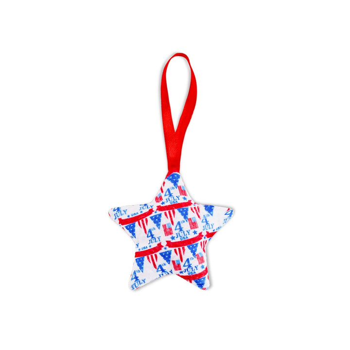 Unisex star-shaped hanging decoration made of soft felt with US flag pattern Kalsten