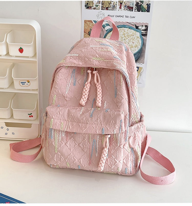 Trendy Textured Backpack Kalsten