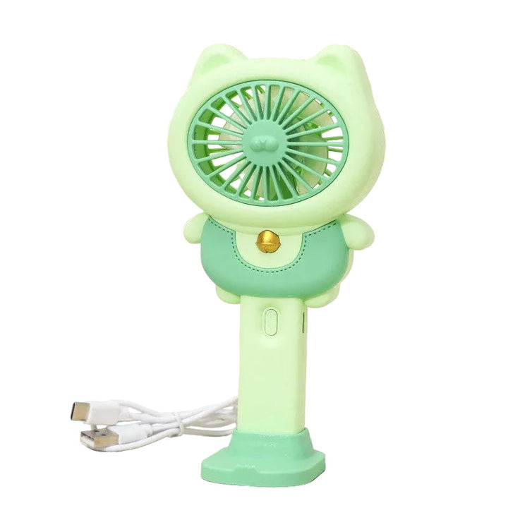 Women's Portable Mini Hand Fan with Animal Ears and USB Charging Function Kalsten