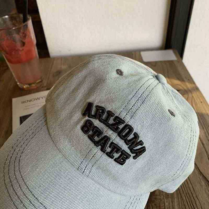 Unisex Vintage-Inspired Embroidered Denim Cap Kalsten