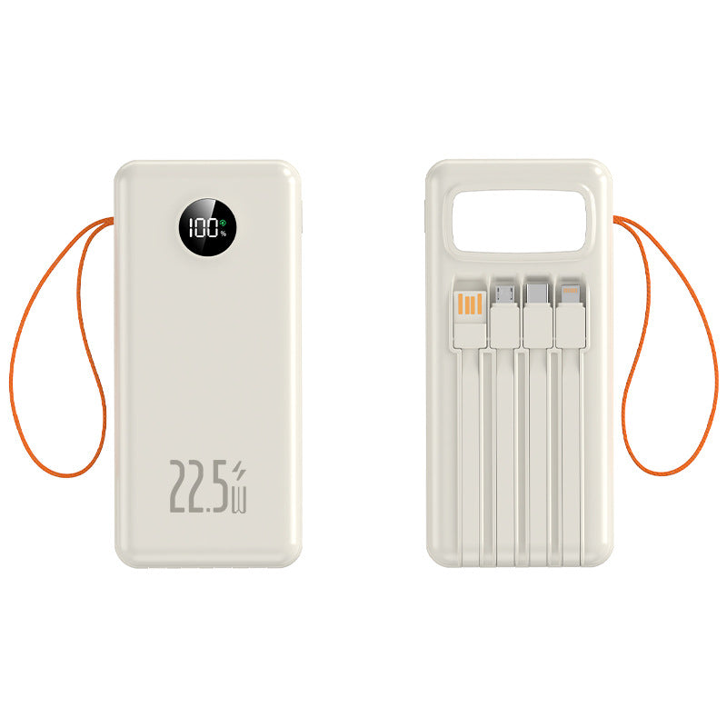 Portable Qi charging power bank with integrated fast charging function and digital display Kalsten