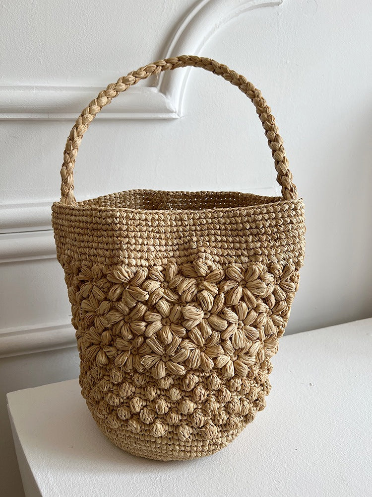 Handcrafted Leisure Bag Made of Woven Straw Kalsten