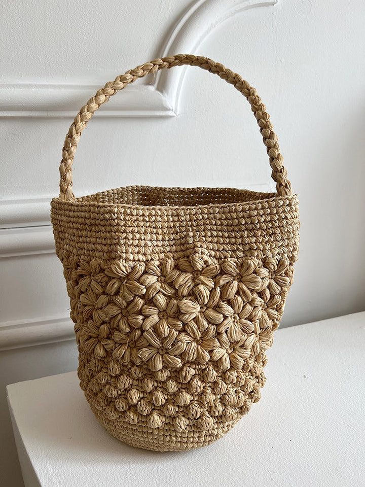 Handcrafted Leisure Bag Made of Woven Straw Kalsten