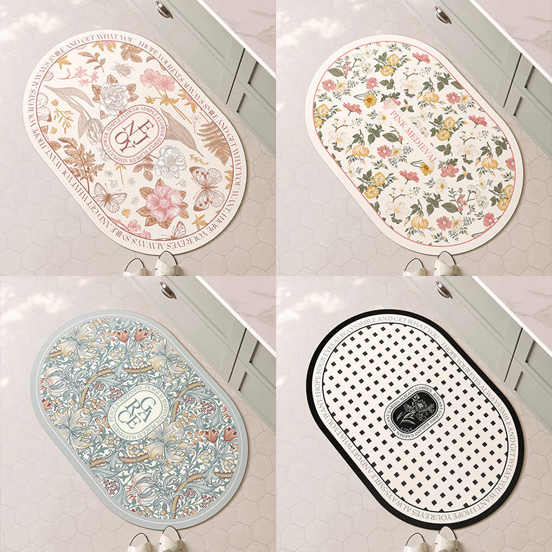 Decorative Floral Bath Mat Kalsten