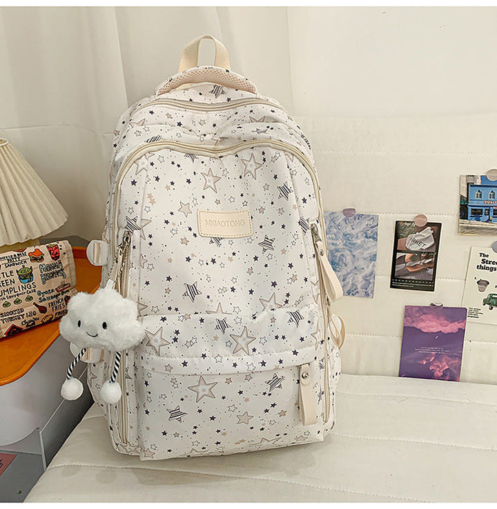Star-Patterned Comfort School Backpack Kalsten