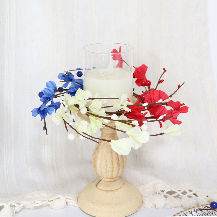 Unisex handmade flower crown for wall and door made of artificial flowers on a wicker base Kalsten