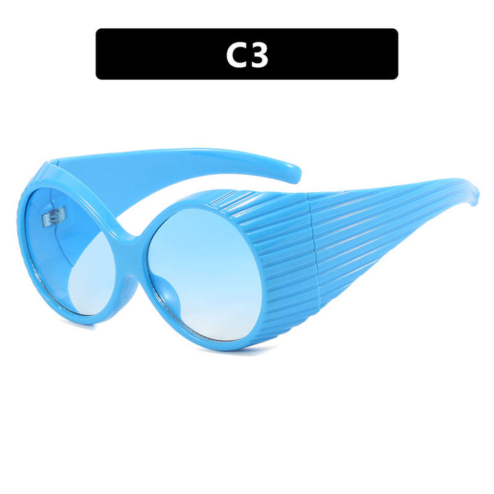 Women's extravagant sunglasses with curved frame Kalsten