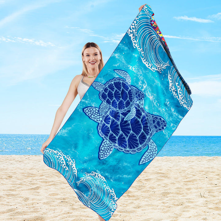 Multifunctional beach towel in creative mandala design Kalsten