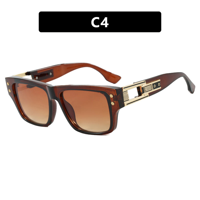 Women’s trendy square sunglasses with elegant gold decorative structure Kalsten