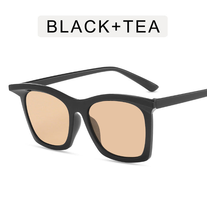 Women's Cat-Eye Sunglasses with Gradient Lenses and Transparent Frame Design Kalsten