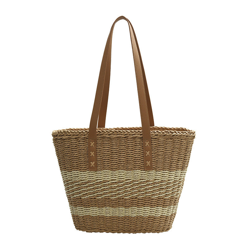 Comfortable beach bag with leather handles Kalsten