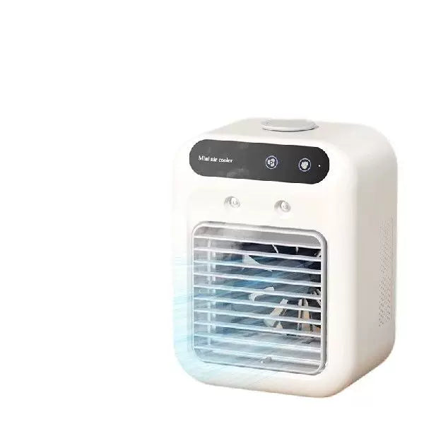 Unisex one size compact desktop micro air cooler with top fill water reservoir removable filter and adjustable louvers Kalsten