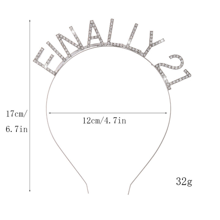 Women's Glittering Hairband with Inscription Kalsten