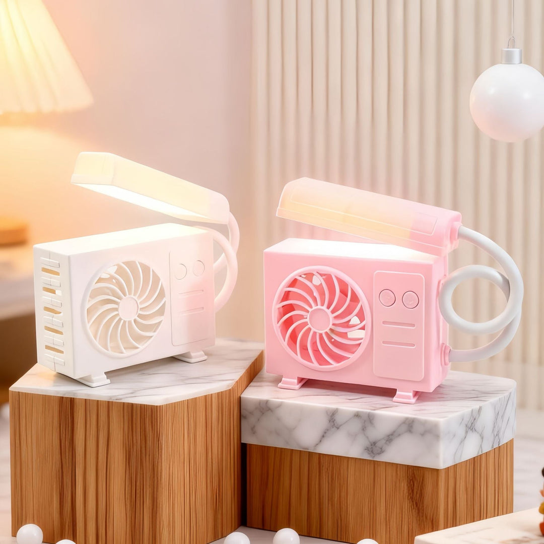 Women's table lamp with integrated USB fan Kalsten