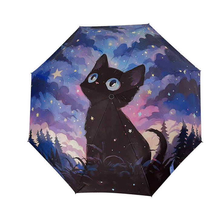 Women's umbrella with cute cat design by Kalsten