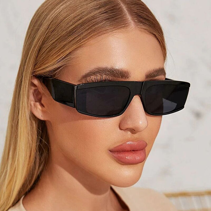 Women's fashionable sunglasses with futuristic design and transparent frame Kalsten