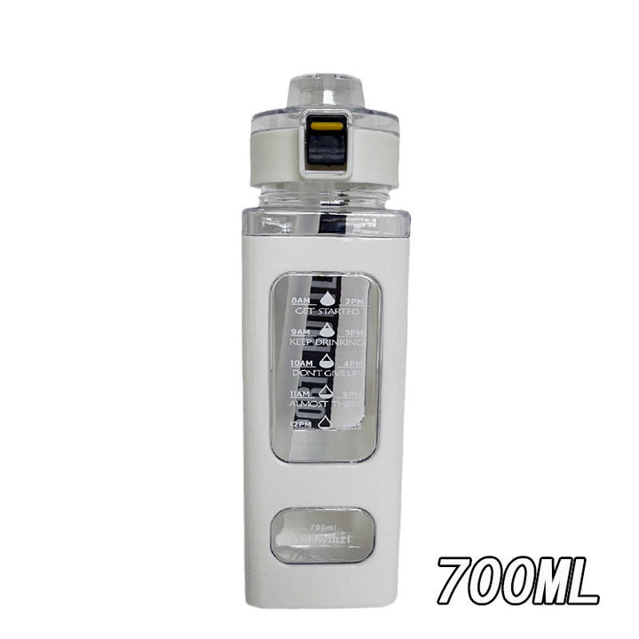 Women's water bottle with integrated time markers and straw Kalsten