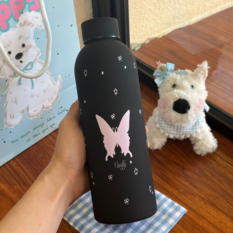 Ladies Insulated Bottle with Playful Dog Motif Kalsten