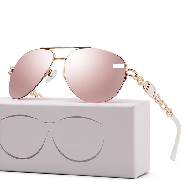 Women Aviator Sunglasses with Fashionable Chain Detail Kalsten