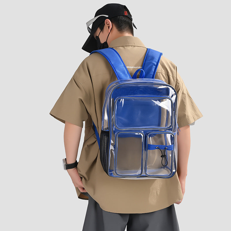 Transparent school backpack with multiple compartments Kalsten