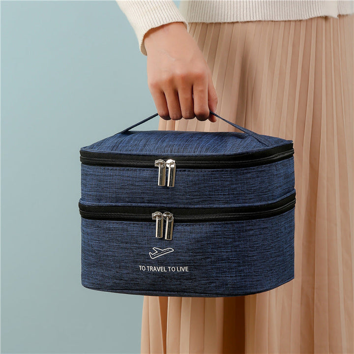 Dual-Layer Travel Cosmetic Organizer Kalsten