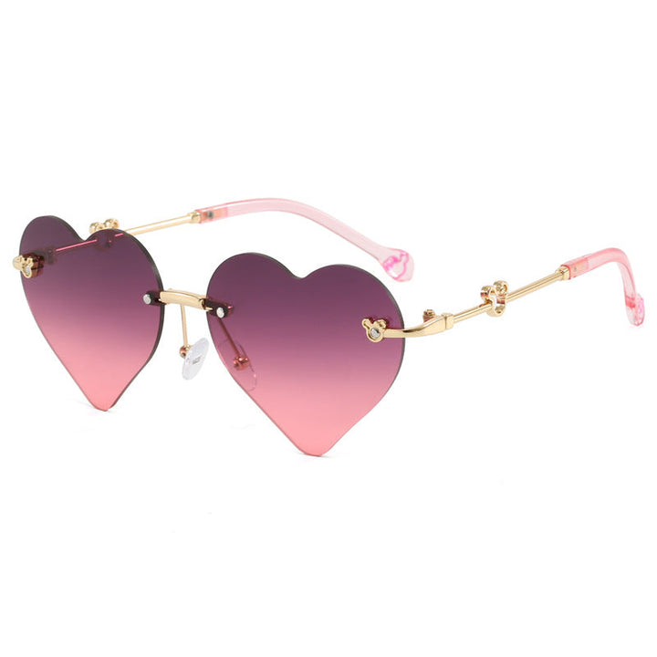 Women's Heart-Shaped Sunglasses with Mirrored Lenses Kalsten